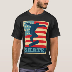 Camiseta de patinaje con bandera americana Tee Ska