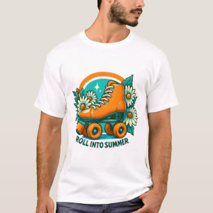 Camiseta de patinaje de patinaje retro "Roll In Su