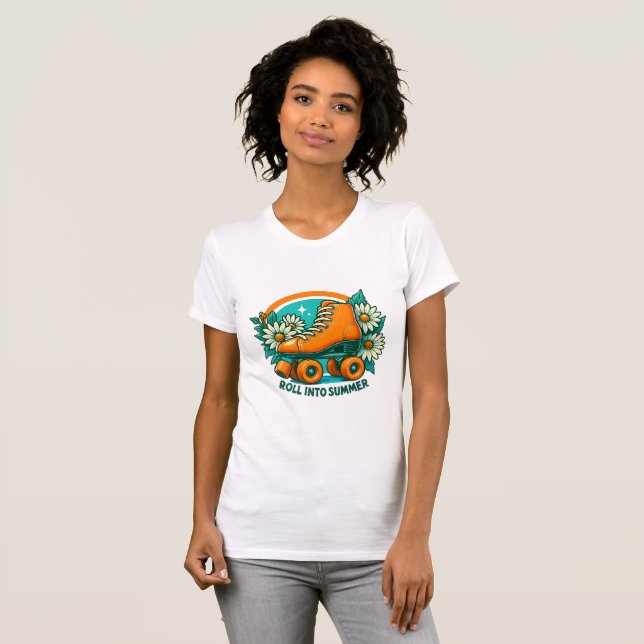 Camiseta de patinaje de patinaje retro "Roll In Su (Anverso completo)