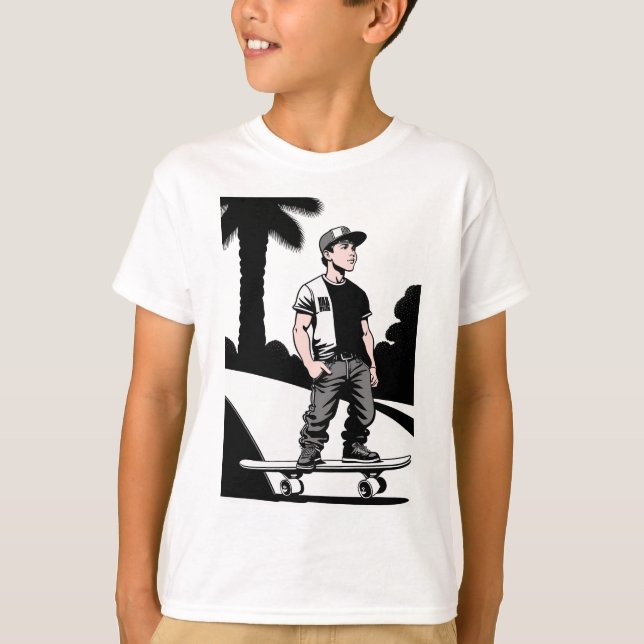 Camiseta de patinaje para niños (Anverso)