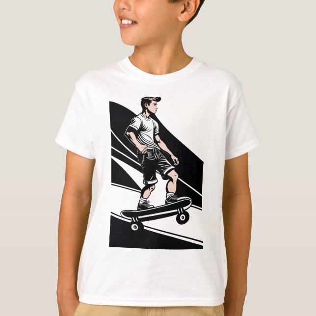 Camiseta de patinaje para niños (Anverso)