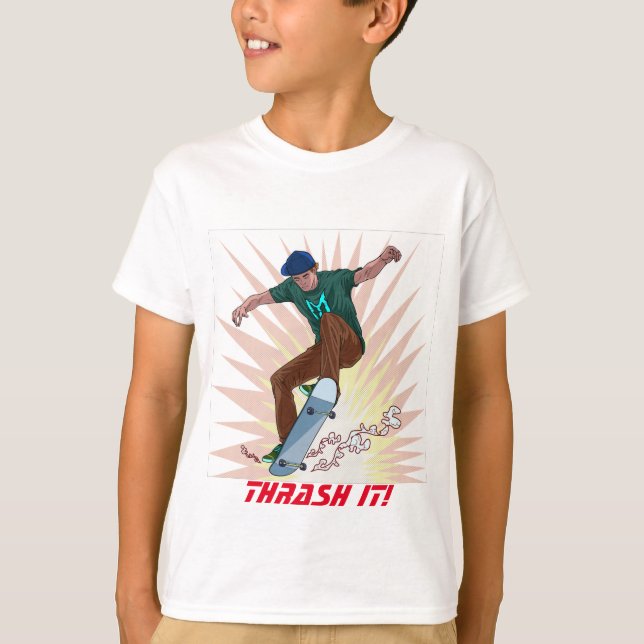 Camiseta de patinaje para niños | Skateboarding (Anverso)