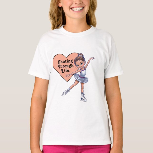 Camiseta de patinaje sobre hielo "Skater Through L (Anverso)