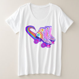 Camiseta de patinaje sobre patinaje rosa de la épo