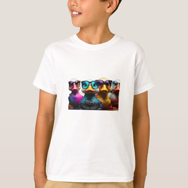 camiseta de patos divertidos para niños T-Shirt (Anverso)