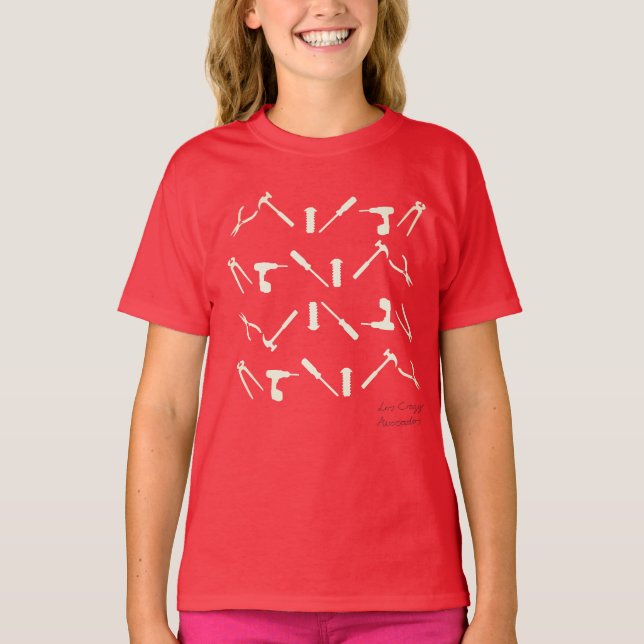 Camiseta de Patrón de Herramientas de Taller Mecán (Anverso)