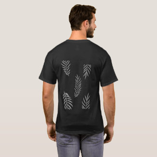 Camiseta de patrón de hoja minimalista