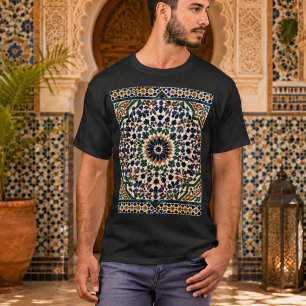 Camiseta de patrón geométrico marroquí mosaico i