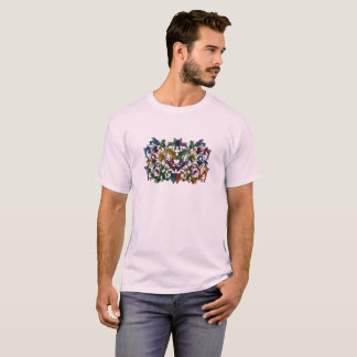 Camiseta de patrón humano abstracto colorido | Mod
