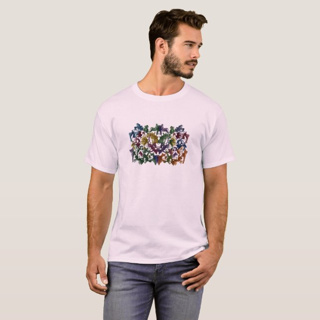 Camiseta de patrón humano abstracto colorido | Mod (Anverso completo)