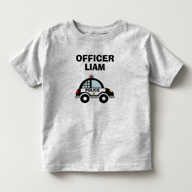 Camiseta de patrulla policial para niños pequeños (Anverso)