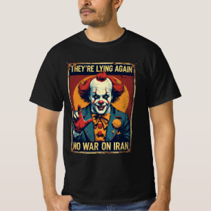 Camiseta de payaso antiguerra vintage – No a la gu