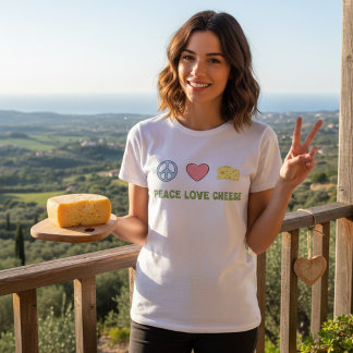 Camiseta de Paz Amor Queso