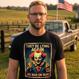 Camiseta de Paz Anti Neocon No Guerra en Irán