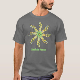 Camiseta de paz radiada