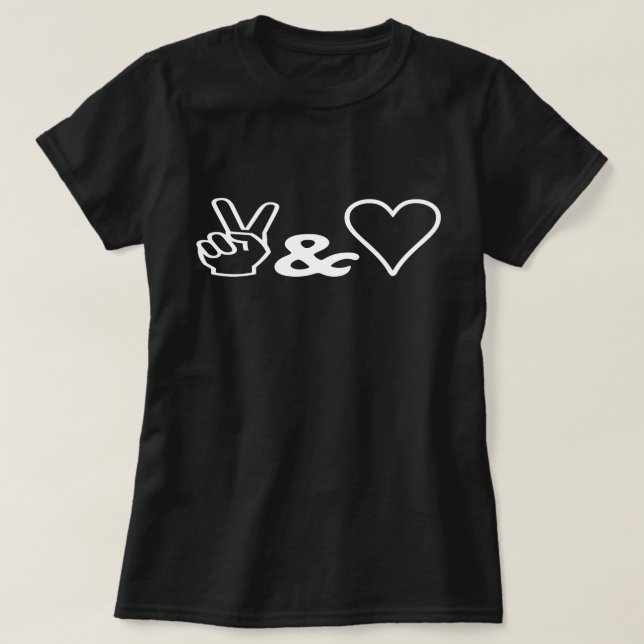 Camiseta de paz y amor (Diseño del anverso)