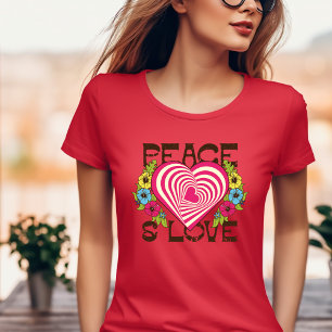 Camiseta de paz y amor