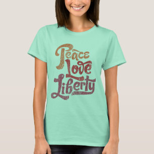Camiseta de Peace Love Liberty
