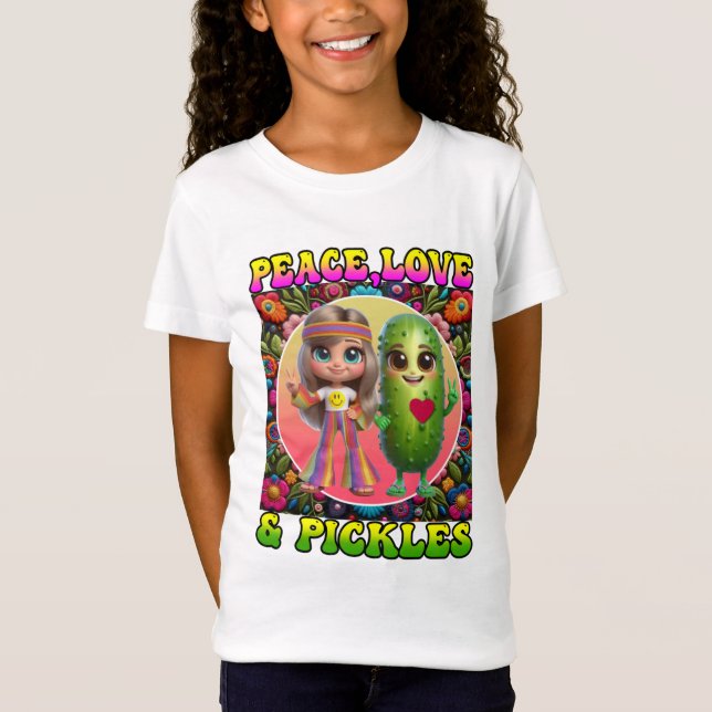 Camiseta de Peace Love & Pickles (Anverso)
