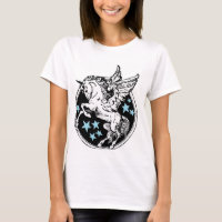 Camiseta de Pegaso del unicornio del vuelo