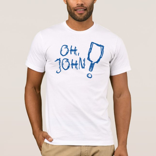 Camiseta de pellebol - ¡Oh John! (Anverso)