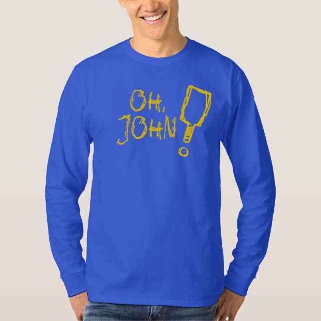 Camiseta de pellebol - ¡Oh John! (Anverso)