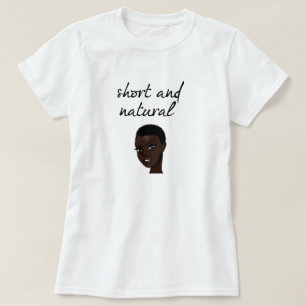 Camiseta de pelo corto y natural