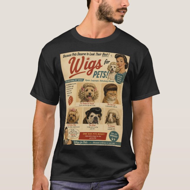 Camiseta de pelucas para mascotas (Anverso)