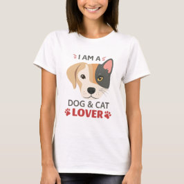 Camiseta de peluche de perro y gato para mujeres d