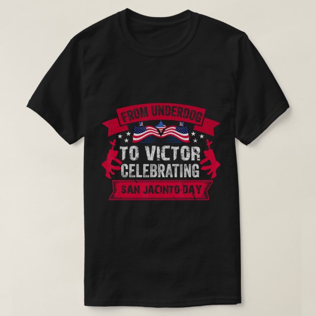 Camiseta De perdedora a vencedora Celebrando San Jacinto Da (Diseño del anverso)