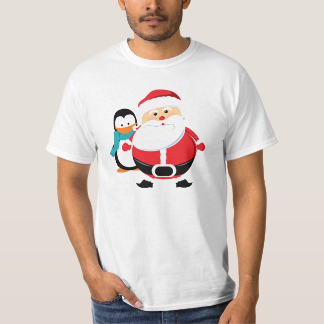 Camiseta de Père Noël et Manchot Santa Claus (Anverso)