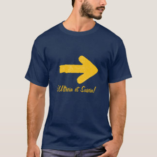 Camiseta de peregrinación Camino con flecha amaril