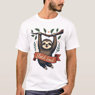 Camiseta de perezoso colgante retro lindo amante d