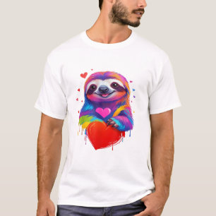 Camiseta de perezoso colorido - Anima corazón de p