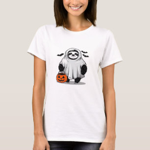 Camiseta de perezoso de Halloween linda adorable y