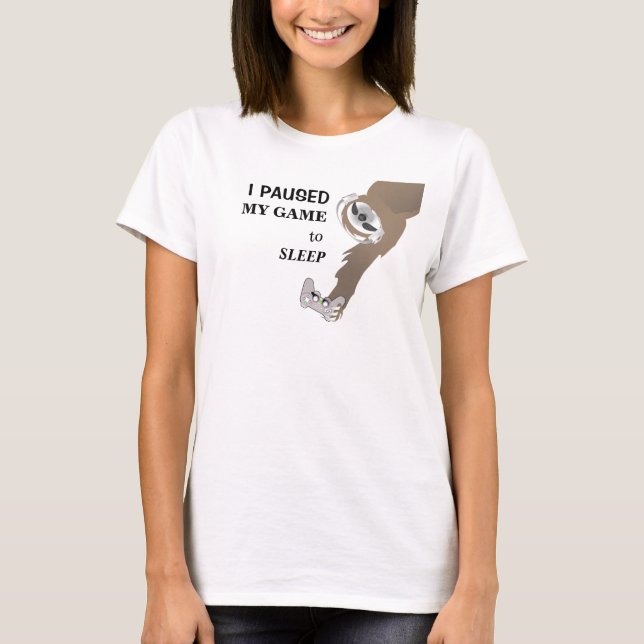 Camiseta de perezoso durmiendo con control de vide (Anverso)