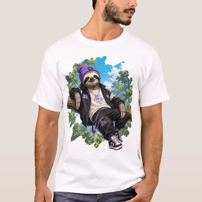 Camiseta de perezoso relajado (Anverso)