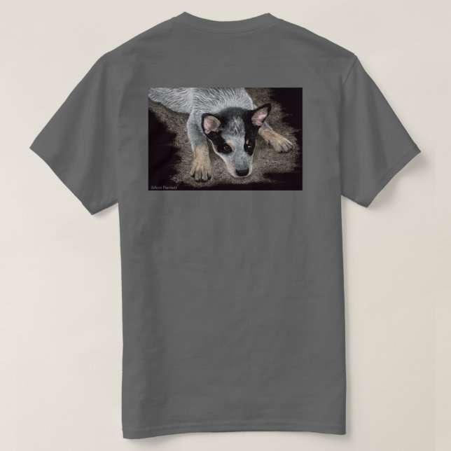 Camiseta de perrito bovino - "Kona" versión 1 (Reverso del diseño)