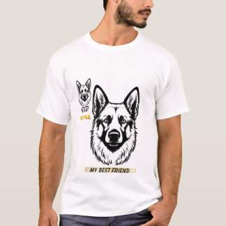 Camiseta de perro amante Mi mejor amigo Pastor Ale