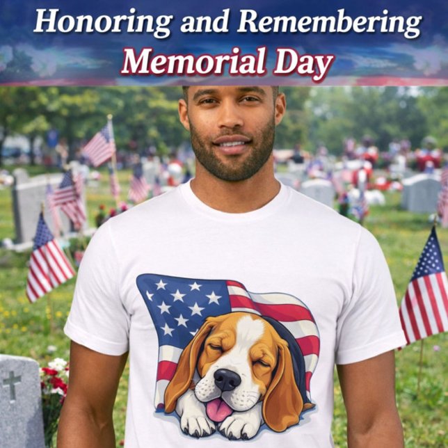Camiseta de perro Beagle patriota  (Celebrate with a touch of patriotism and puppy love!)