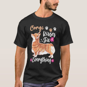 Camiseta de perro Besos de Corgi Lo Arreglan Todo