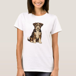 Camiseta de perro cachorro lindo para mujeres | ad