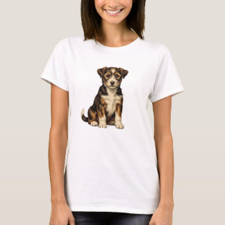 Camiseta de perro cachorro lindo para mujeres | ad