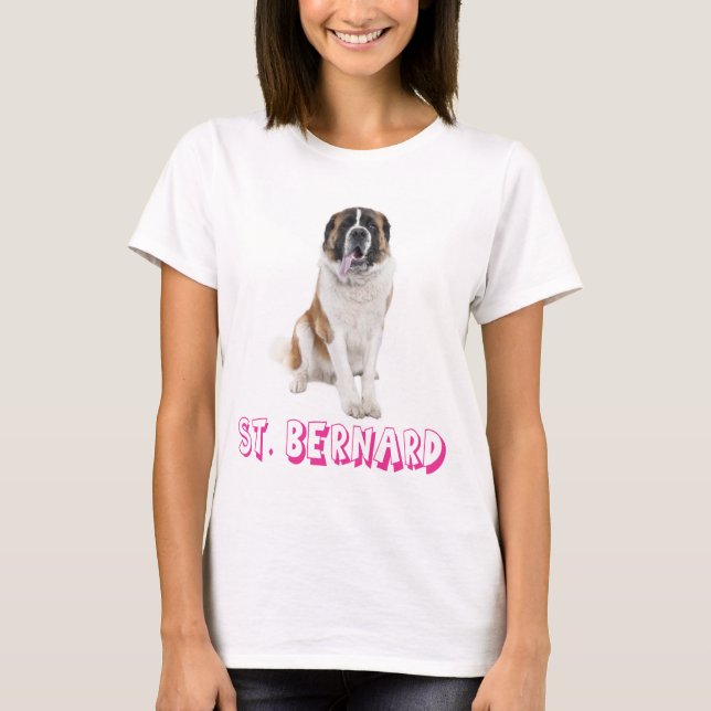 Camiseta de Perro Cachorro Perro Amor San Bernardo (Anverso)