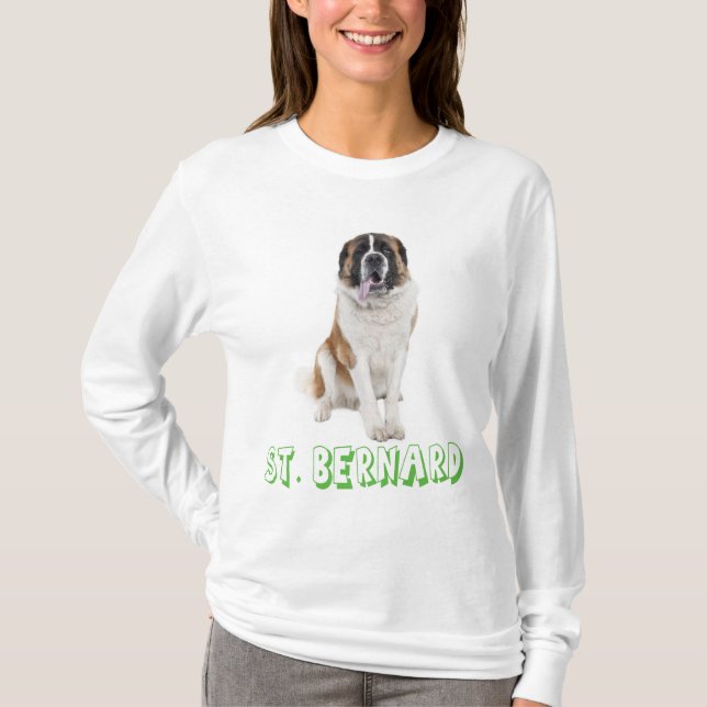 Camiseta de Perro Cachorro Perro Amor San Bernardo (Anverso)