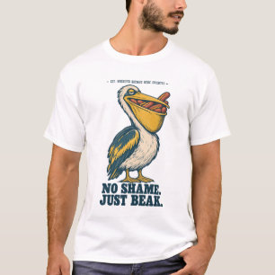 Camiseta de perro caliente de pelícano divertida
