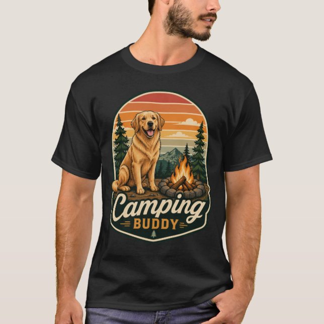 Camiseta de perro compañero de camping (Anverso)
