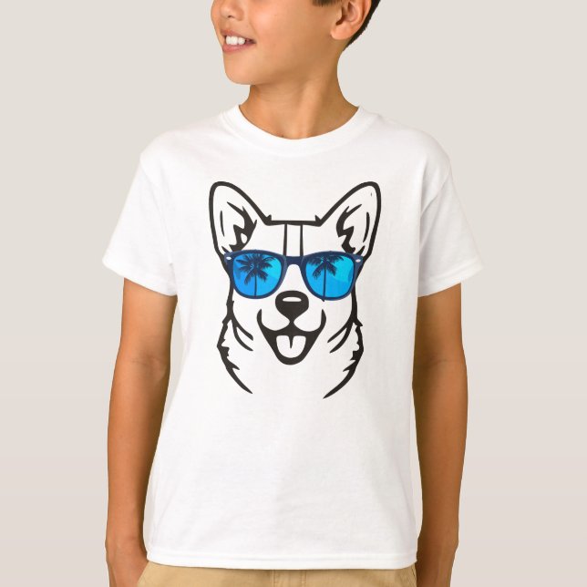 Camiseta de perro con gafas (Anverso)