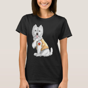 Camiseta de perro con tatuaje de Westie amo a mamá