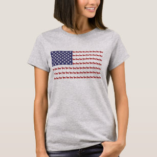 Camiseta de perro de bandera estadounidense